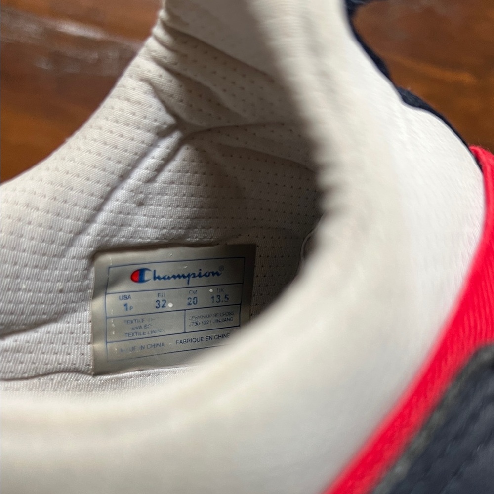 Champion Kids Athletic Slip-On Sneakers in Navy & Red Size 1 - Picture 12 of 12